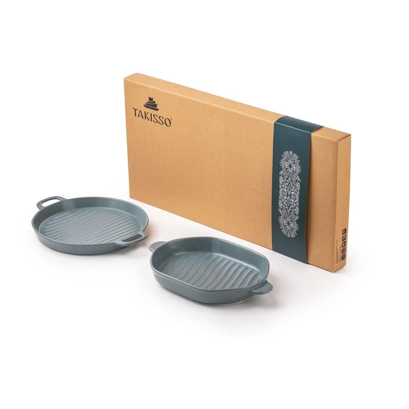 RoyalDine Porcelain PT Platter (Grey) - Two Piece Set - 6