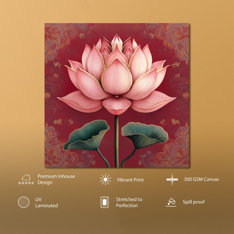 Serene Lotus Canvas Wall Painting media 7