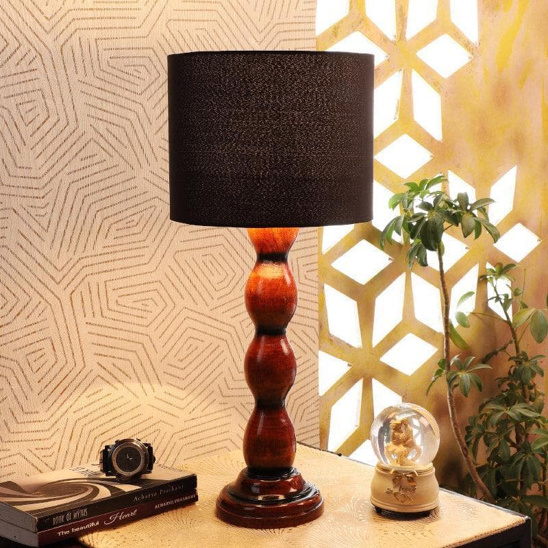 Braide Winde Fabric Table Lamp - Black,Brown