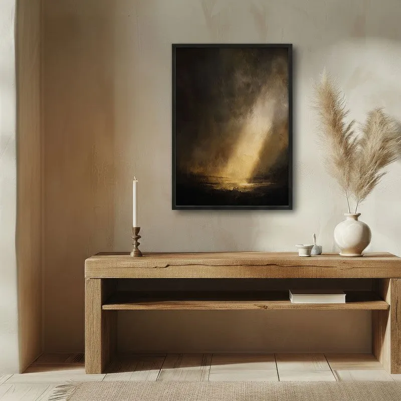 Divine Breakthrough Archival Paper Wall Painting With Black Frame media 1