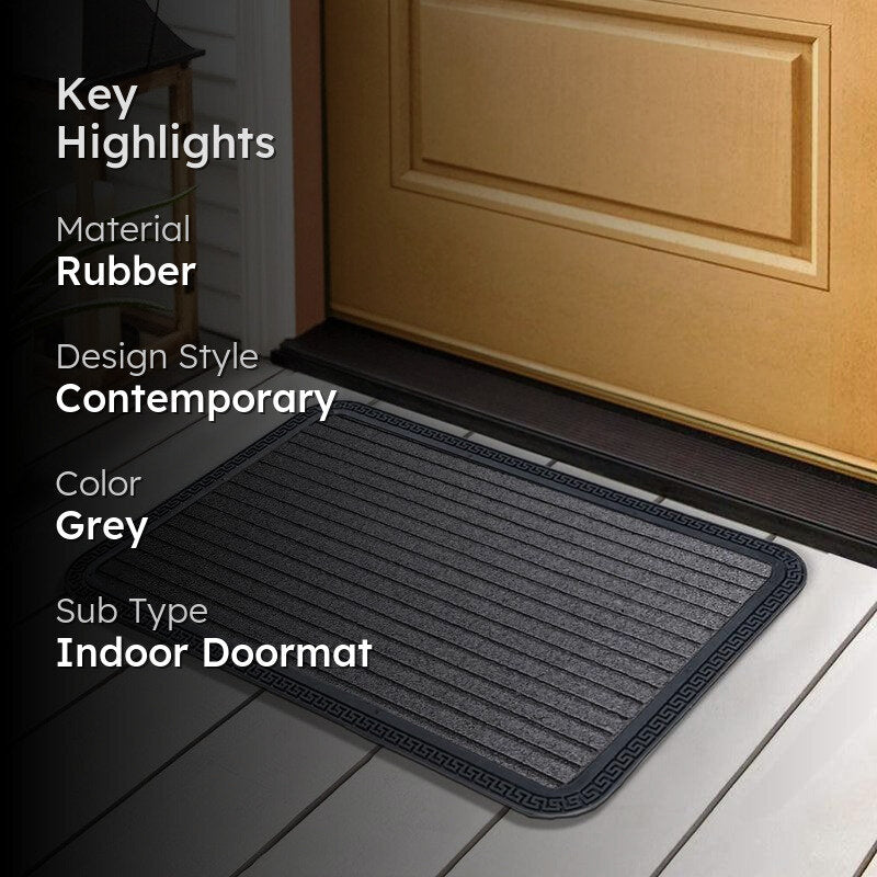 Stepsy Anti-Skid Rubber Rubber Door Mats - Grey media 2
