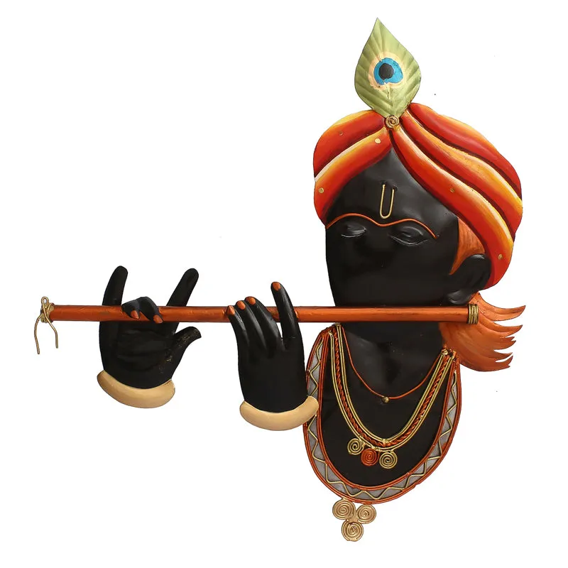 Krishna Muralii Religious Iron Wall Accent media 3