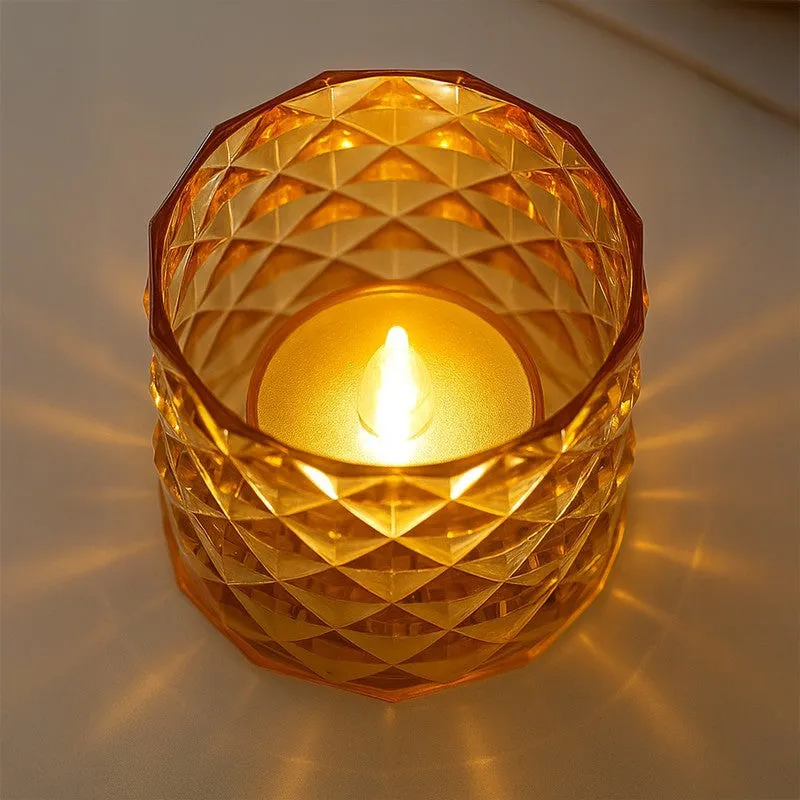 AuraLume Multi Choice Candle Holders (Yellow) - Set Of Four media 7