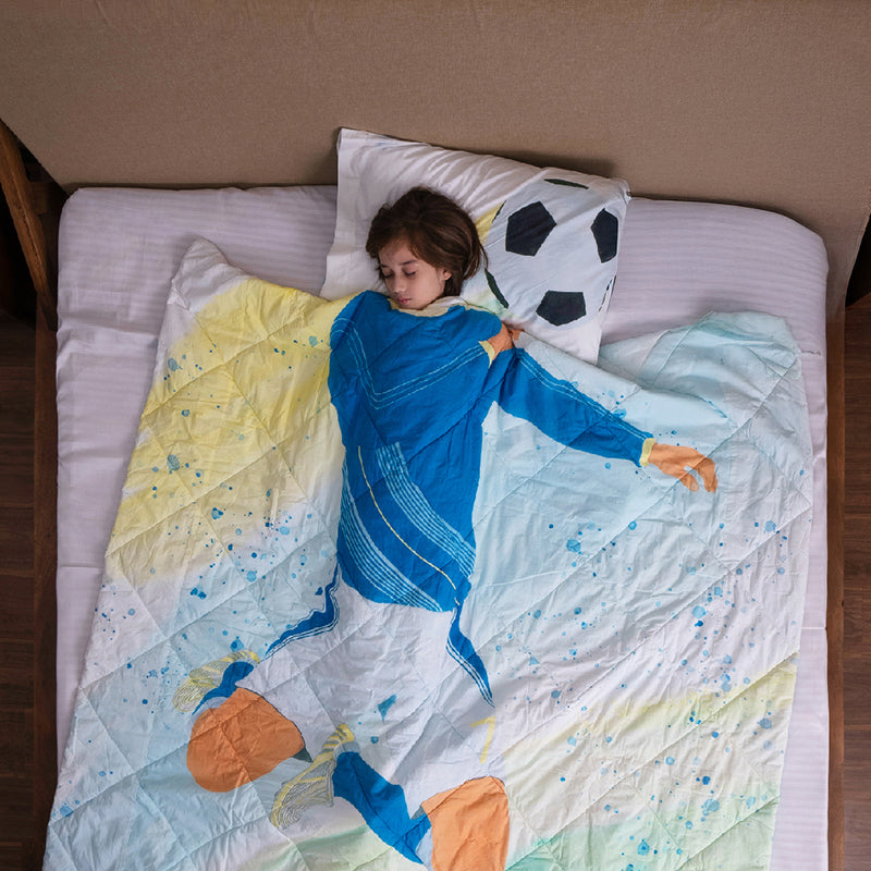 Soccer Buddies Reversible Cotton Comforter - 480 GSM media 4
