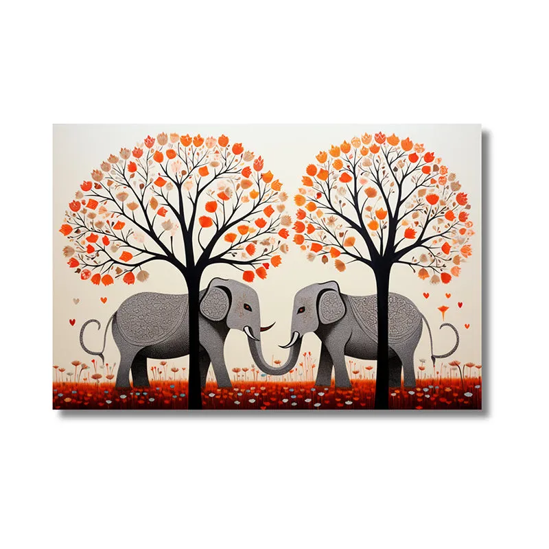 Lines Of Elephants Wall Art media 4