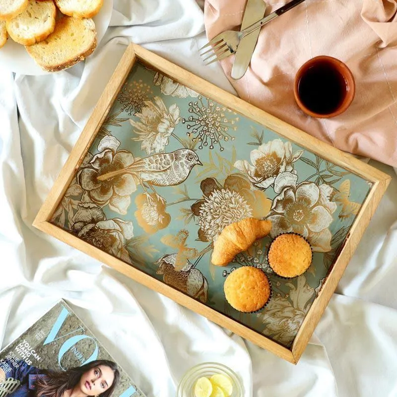 Rhoda Floral Serving Tray media 1
