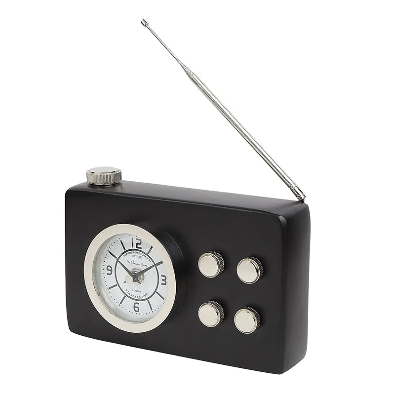 Vintage Agora Analog Aluminum Table Clock - Black media 4