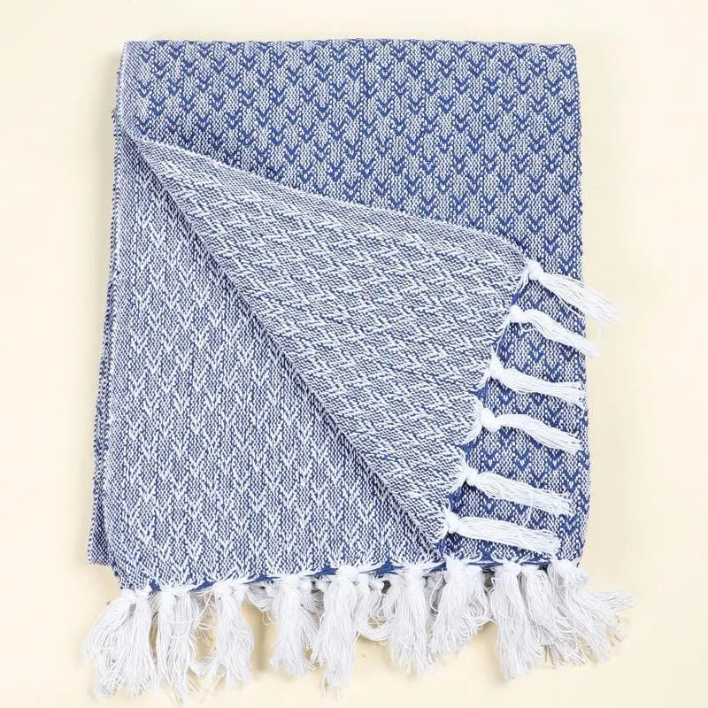Azira Cotton Throw - Royal Blue media 4