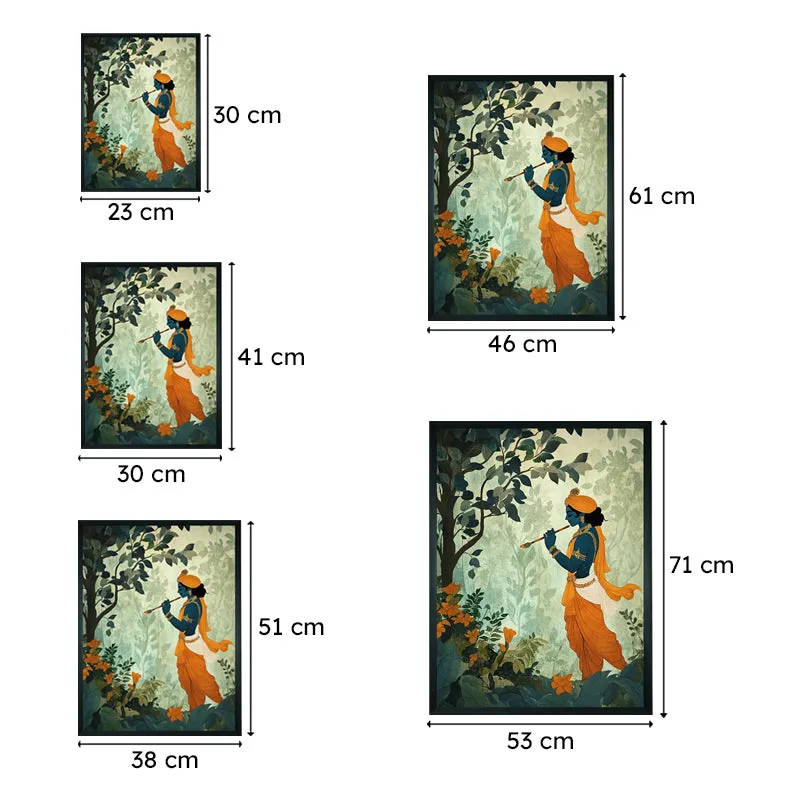 Vana Gopala Wall Art With Resin Frame media 9