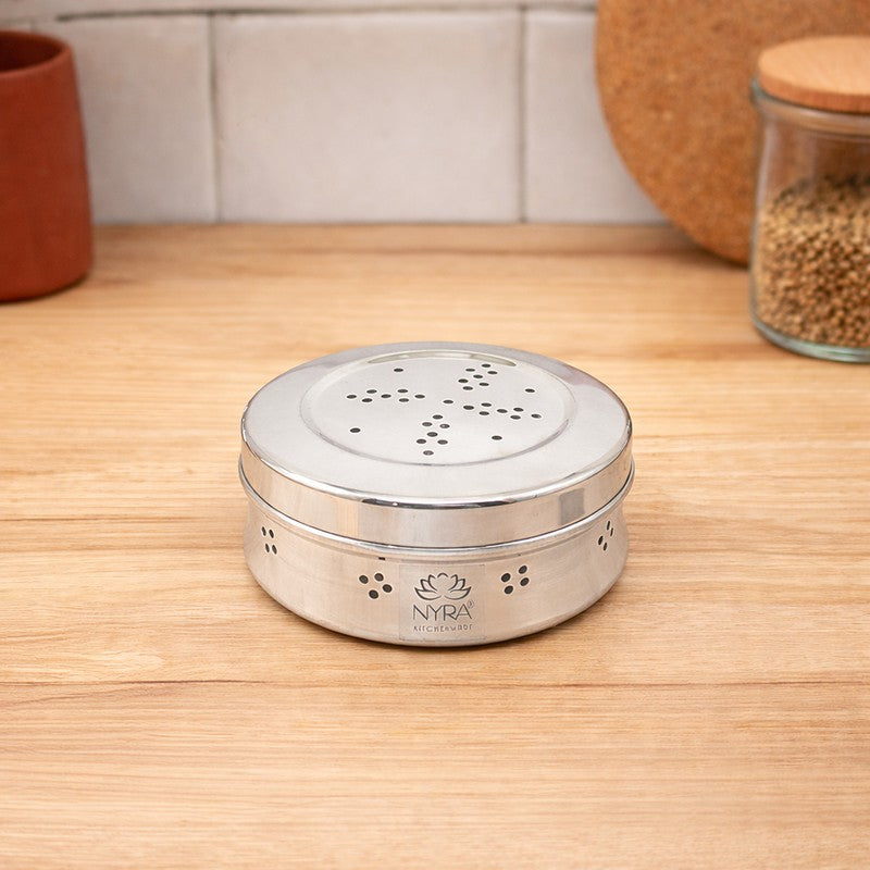 Simmer Silver Stainless Steel Container - 400 mL