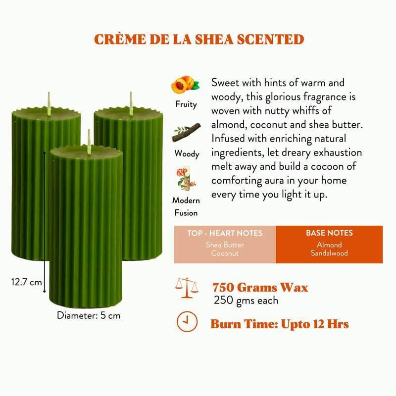 Combo of 3 Forest Green 'Belief' Candles - Crme de la Shea Scented media 6