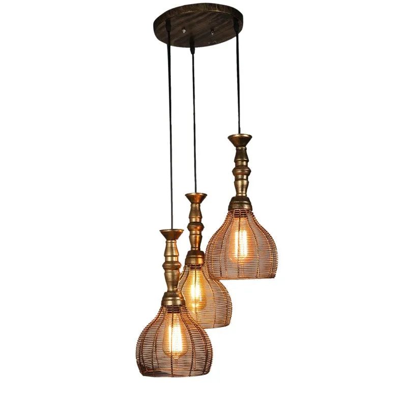 Heritage Cage Iron Ceiling Lamp media 4