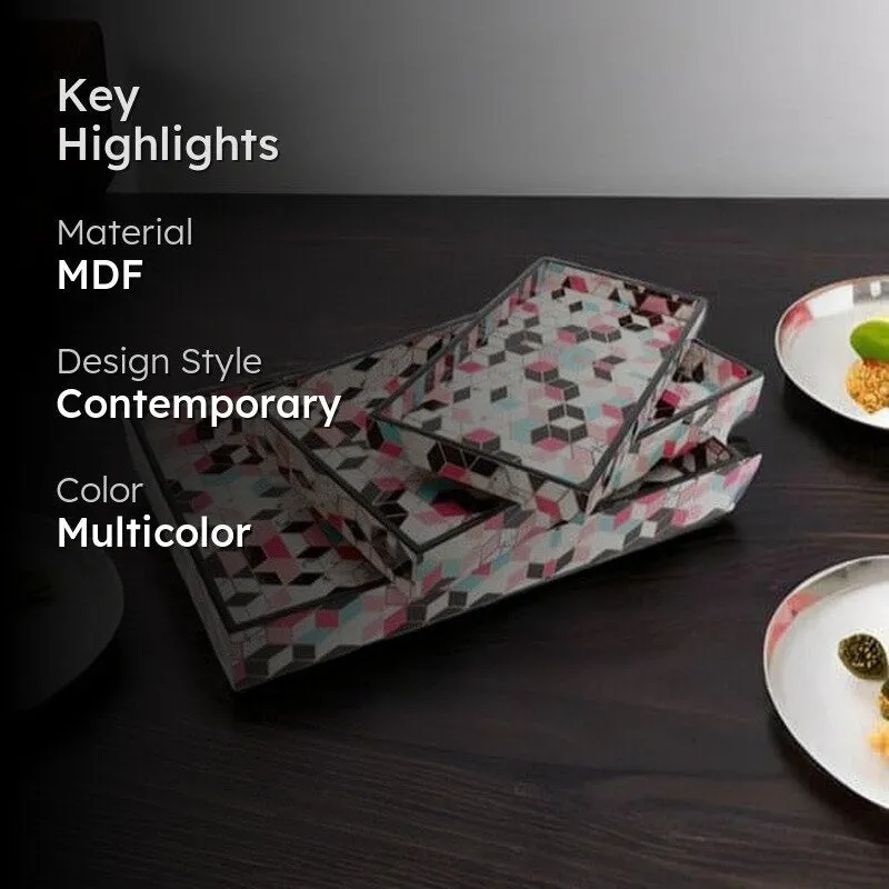 Abstract Appeal Tray - Set Of Three media 2