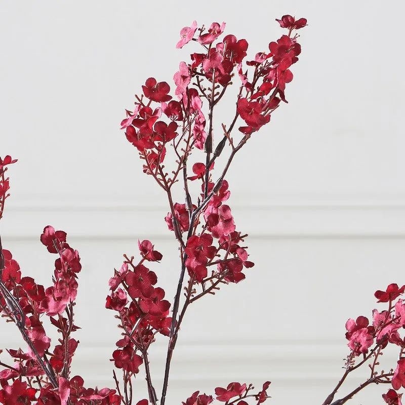 Gypsophila Artificial Flower Stem - Maroon media 5