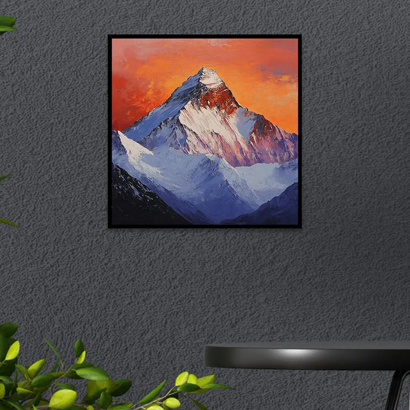 Peak Of Everest Canvas Wall Art With Frame media 1