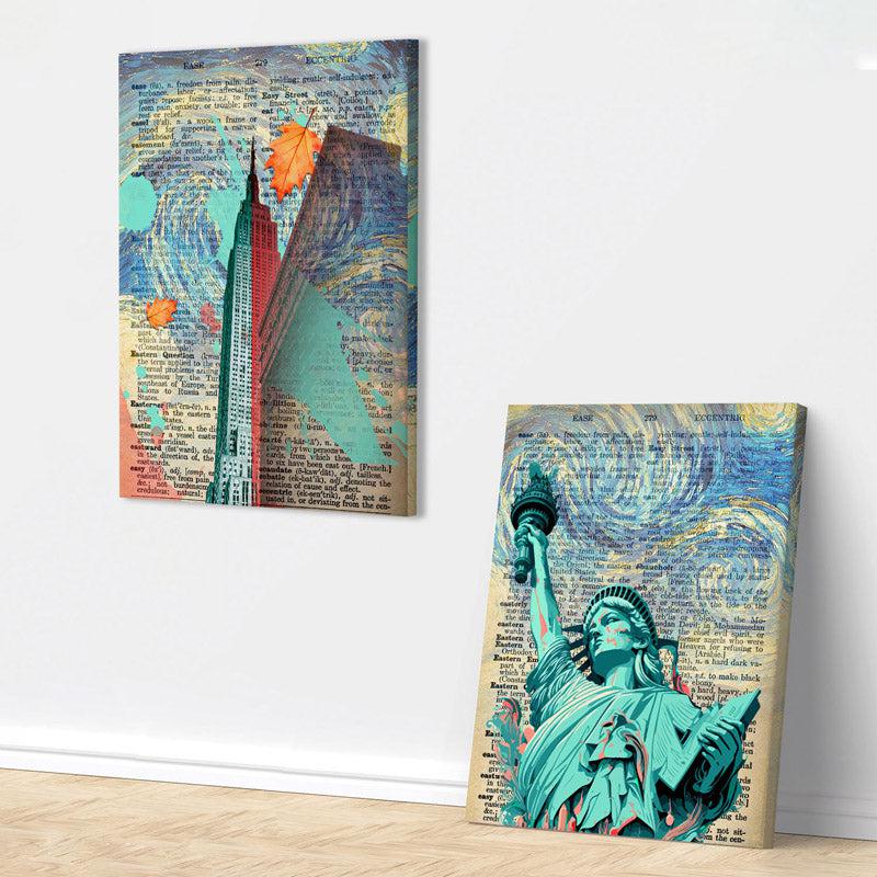 NY Glory Wall Painting - Set Of Two