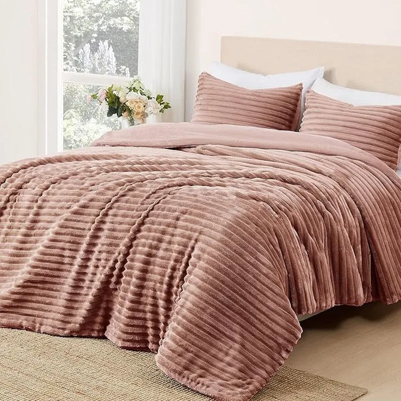 SleepScape Faux Fabric Blanket (Peach)- 300 GSM media 4