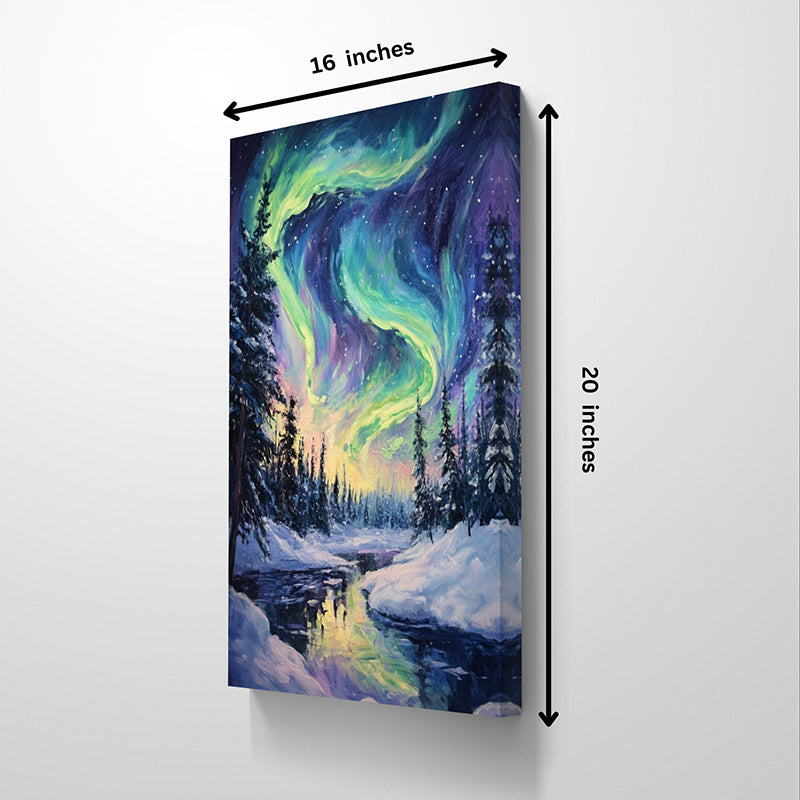 Aurora Flow Canvas Wall Painting media 5
