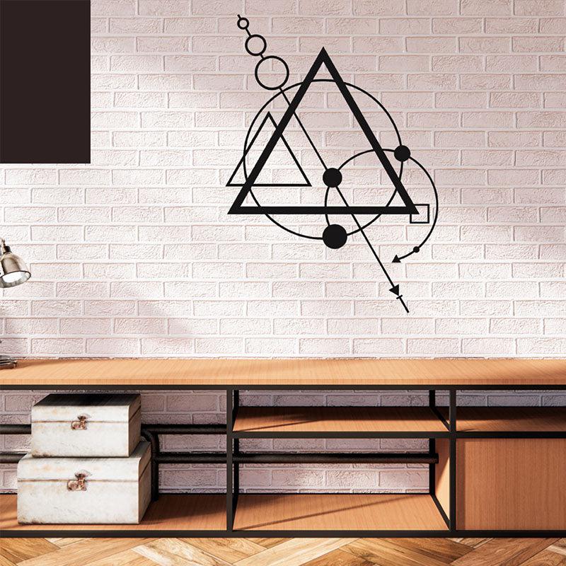Abstract Triangle Black Iron Wall Accent