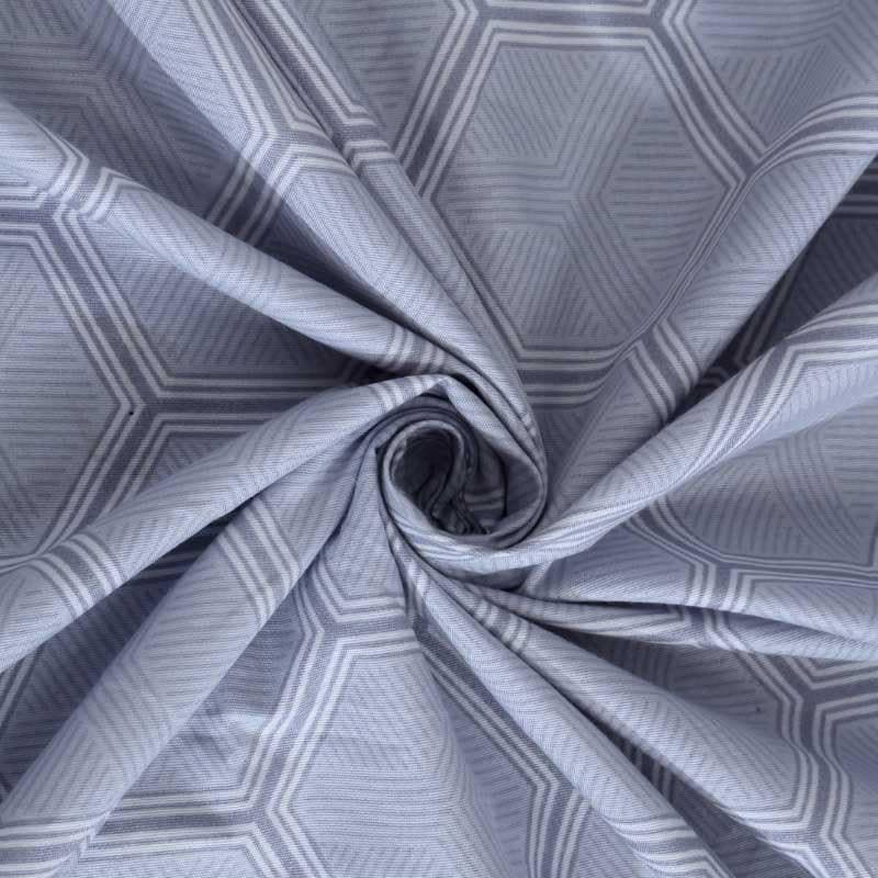 Pauline Printed Microfiber Bedsheet (Grey) - 130 GSM media 4