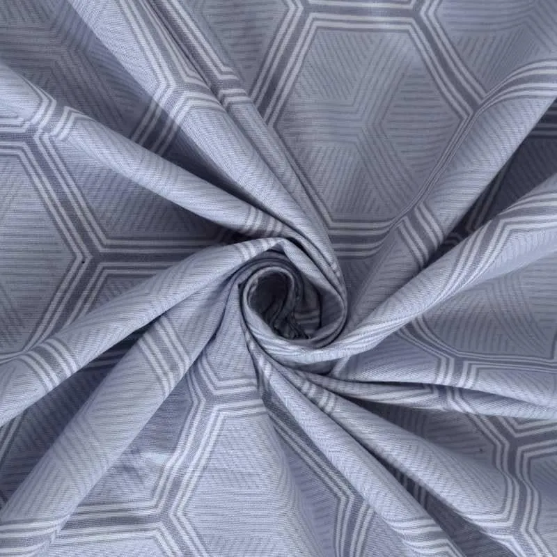 Pauline Printed Microfiber Bedsheet (Grey) - 130 GSM media 4