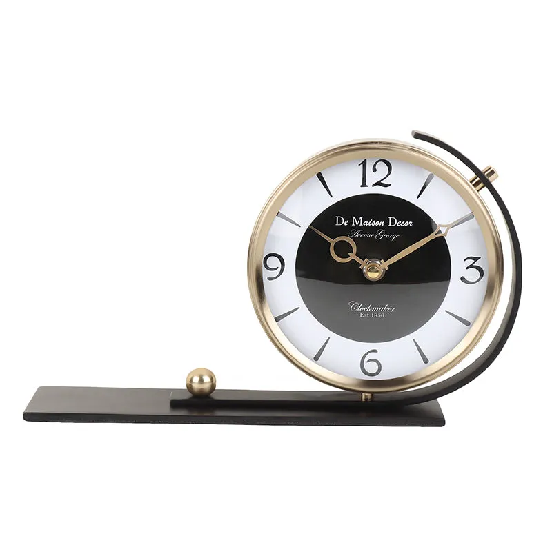 Dextra Analog Table Clock - Gold media 3