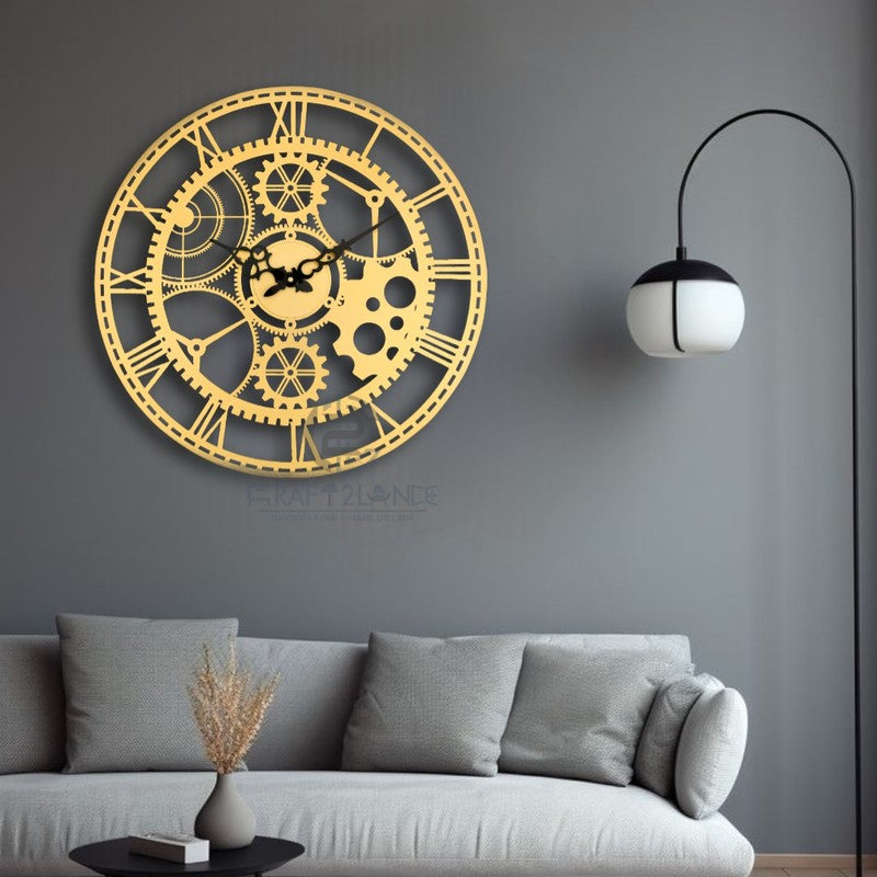 Switch Silent Wall Clock - Gold media 6