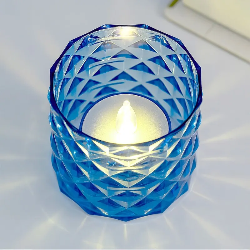 AuraLume Multi Choice Candle Holders (Blue) - Set Of Four media 3