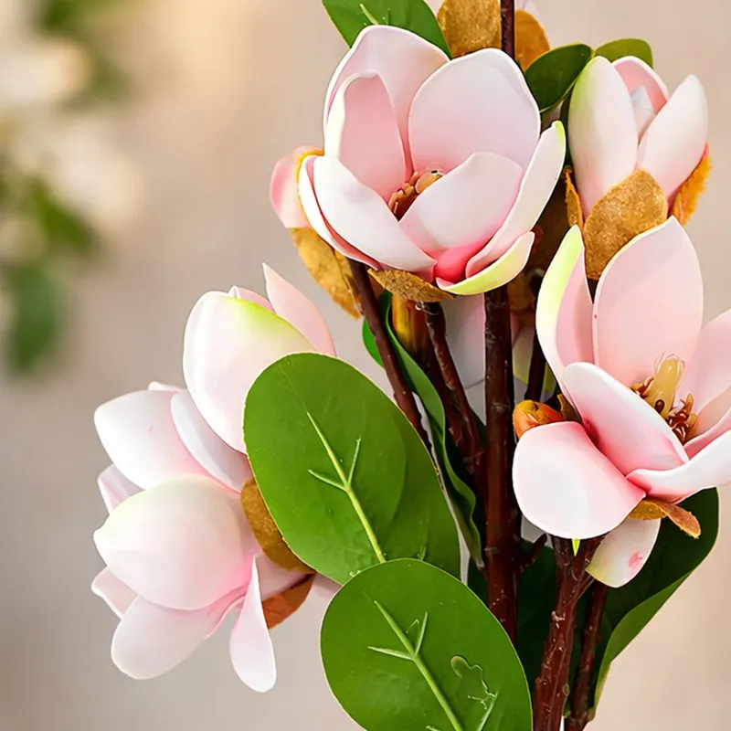 Blushora Plastic Artificial Flower (Pink) - Set Of Two media 8