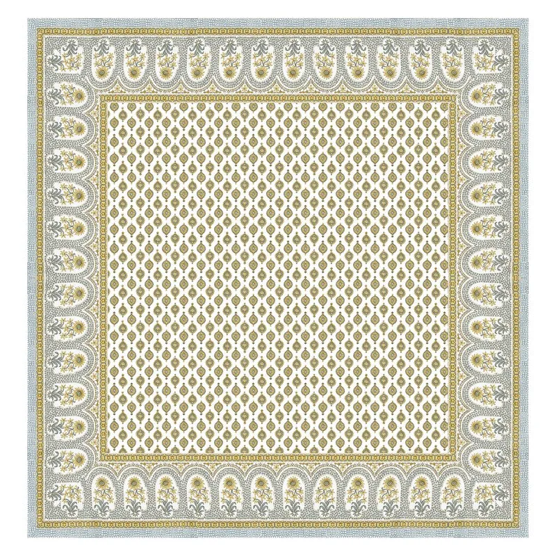 OvoFloro Handblock Printed Cotton Bedsheet (Green) - 400 TC media 5