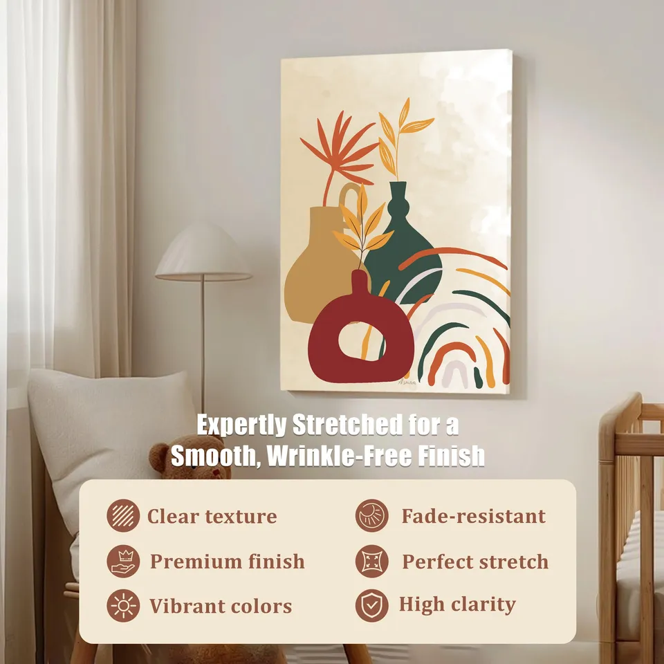 Meadow of Hues Cotton Canvas Wall Painting media 5