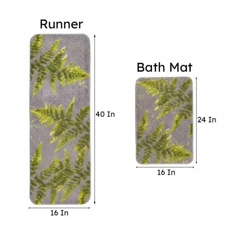 Saral Home Cedar Anti-Skid Bathmat (Grey)  - Set of Two media 7
