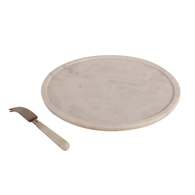 Argent Marble Platter With Knife - Two Piece Set media 6