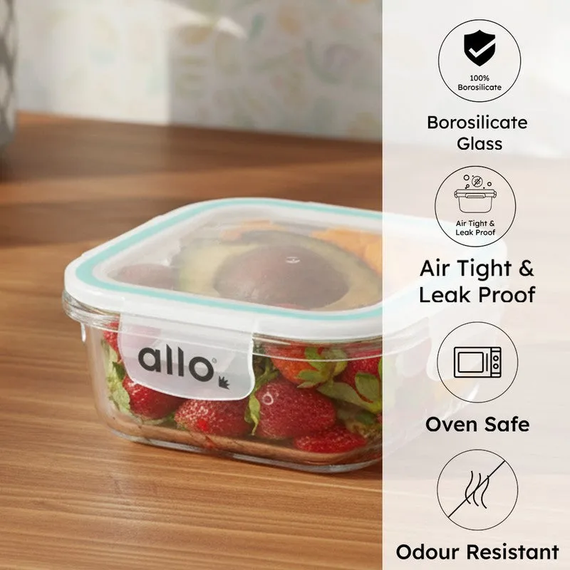 Oliva Square Glass Storage Container - 550 ML media 1
