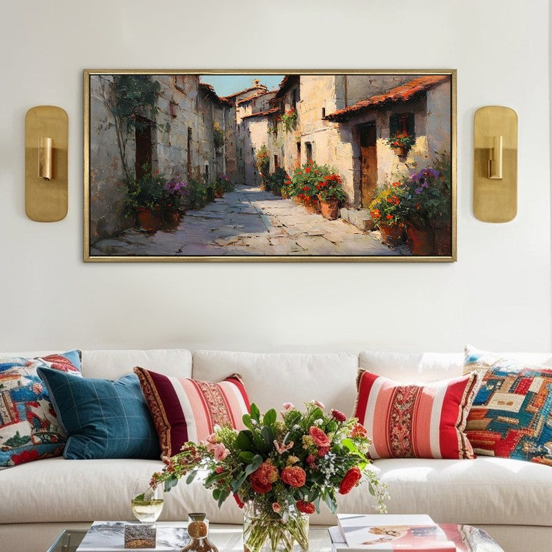 Literary Luster Canvas Wall Painting With Frame