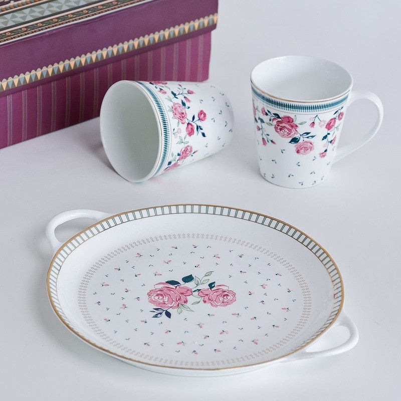 Magique by The Wishing Chair Portrait of Rose Lustre Mugs & Platter With Giftbox - Three Piece Set media 5