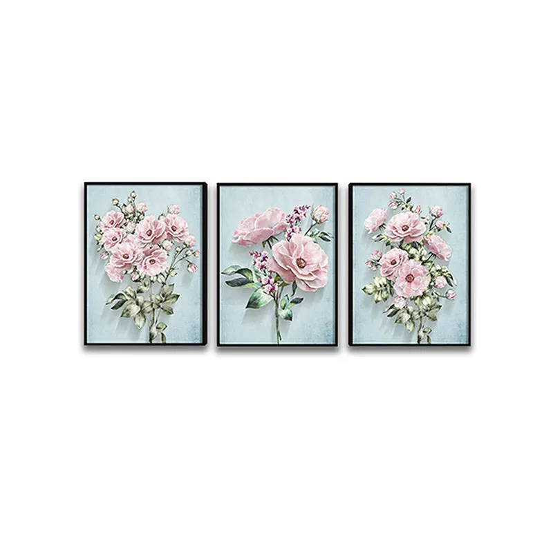 Rosa Realm Wall Painting - Set Of Three media 3