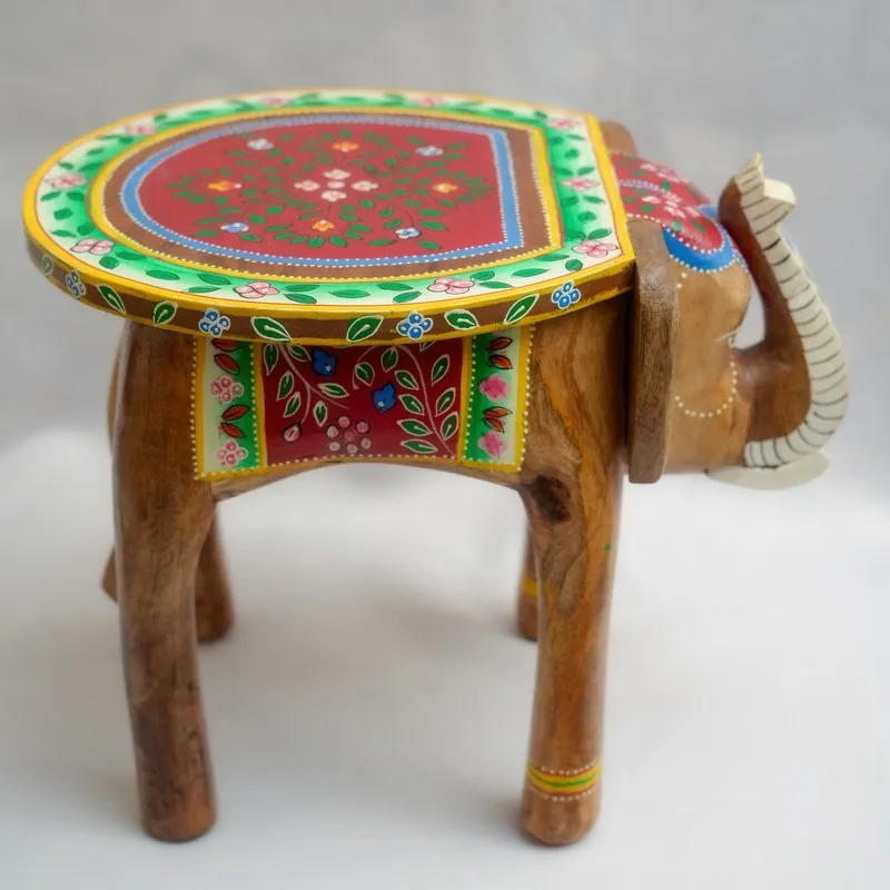 Avyom Rangriti Mango Wood Stool media 4