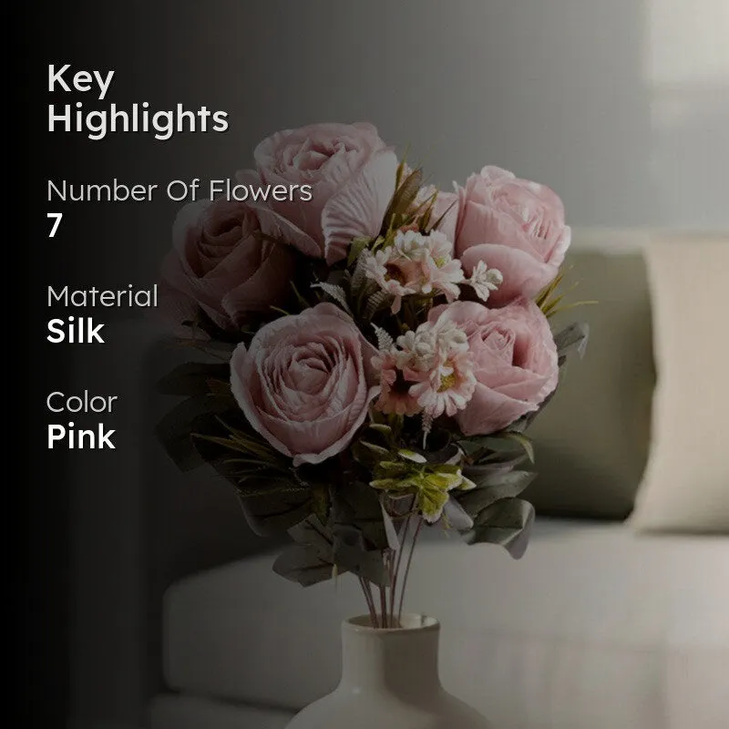 AarviDecor Delicate Rose Silk Artificial Flowers media 2