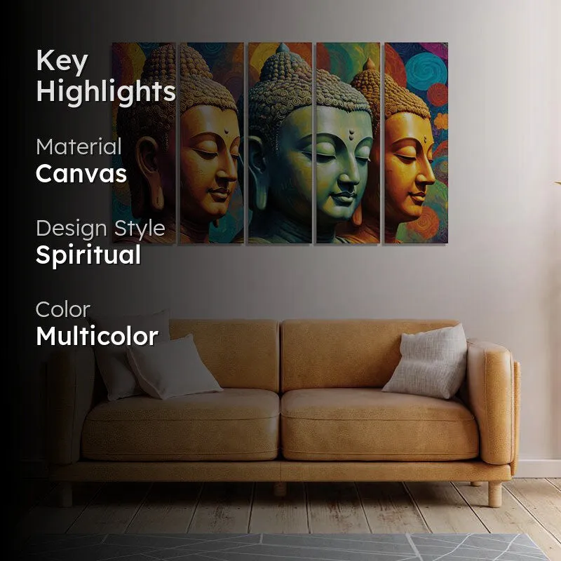 Eternal Balance Wall Painting - Set Of Five media 2