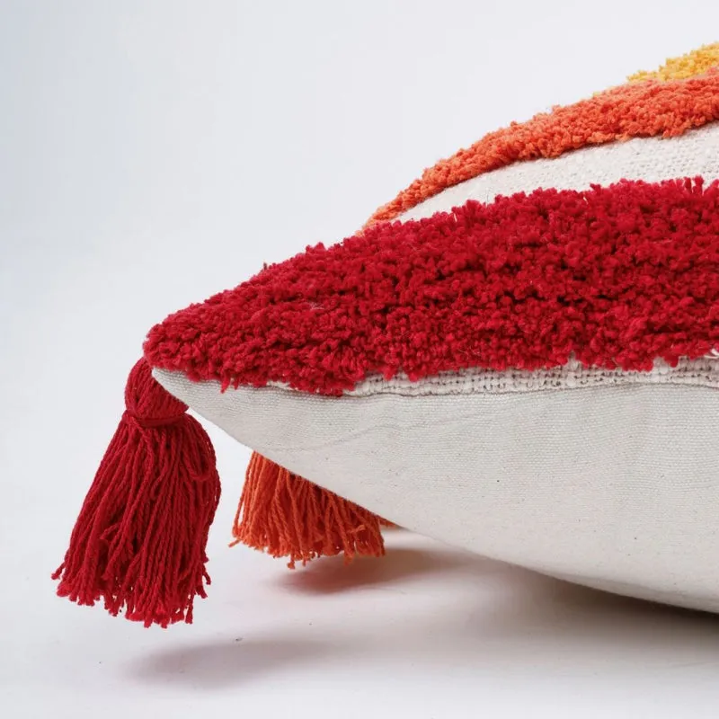Tassle Stripe Tufted Cushion Cover Set - Set Of Two media 8