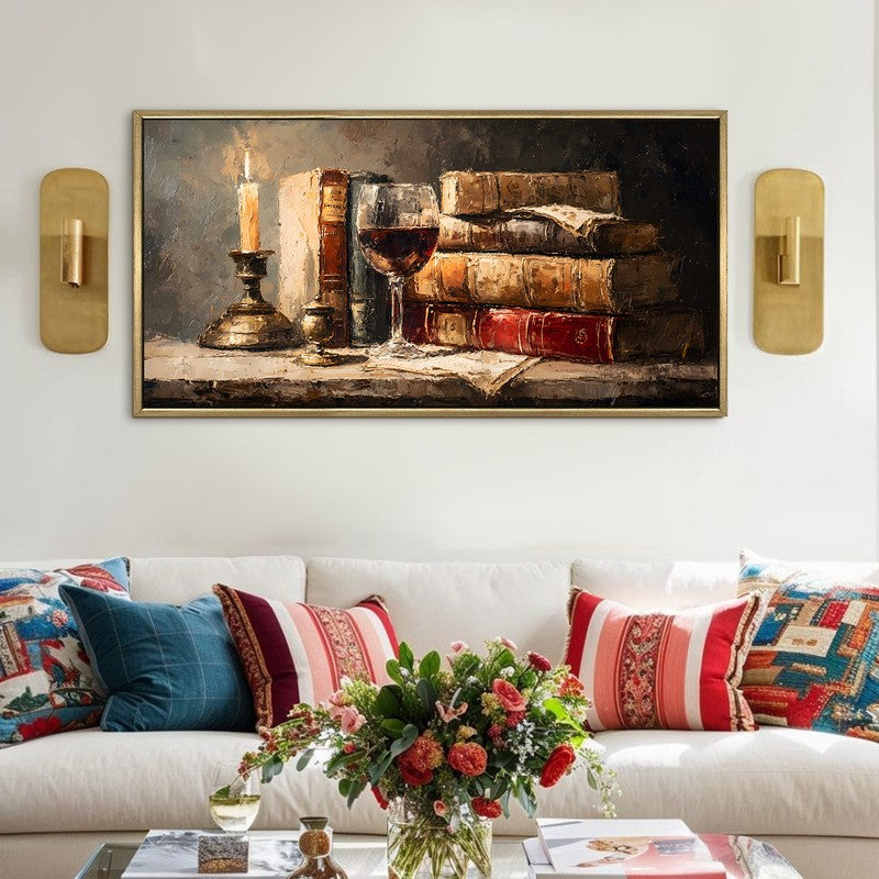 Flameveil Canvas Wall Painting With Frame