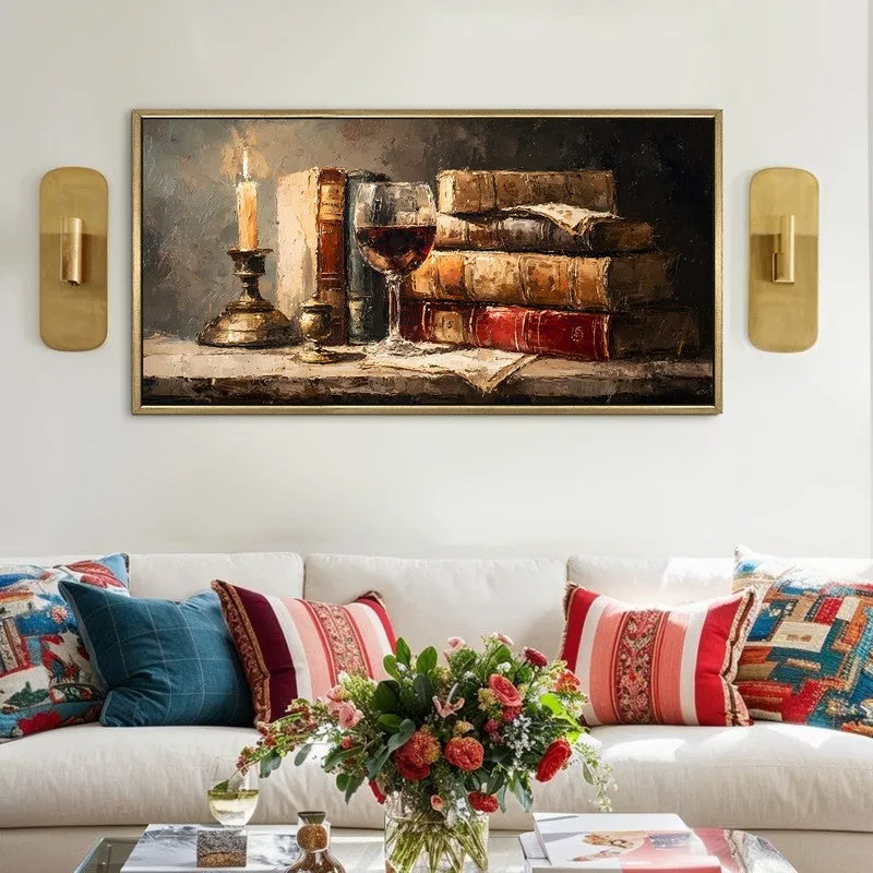 Flameveil Canvas Wall Painting With Frame media 1