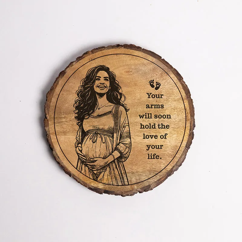 Love Of Your Life Wood Showpiece - Round media 5