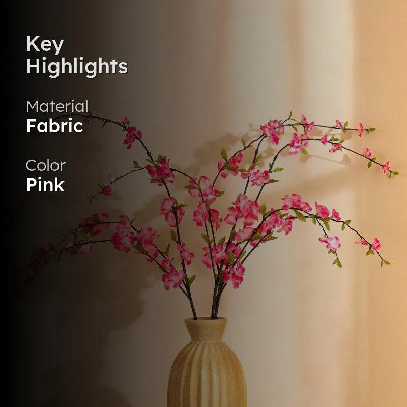 Artificial Realistic Cherry Blossom Flower Stick - Pink media 2