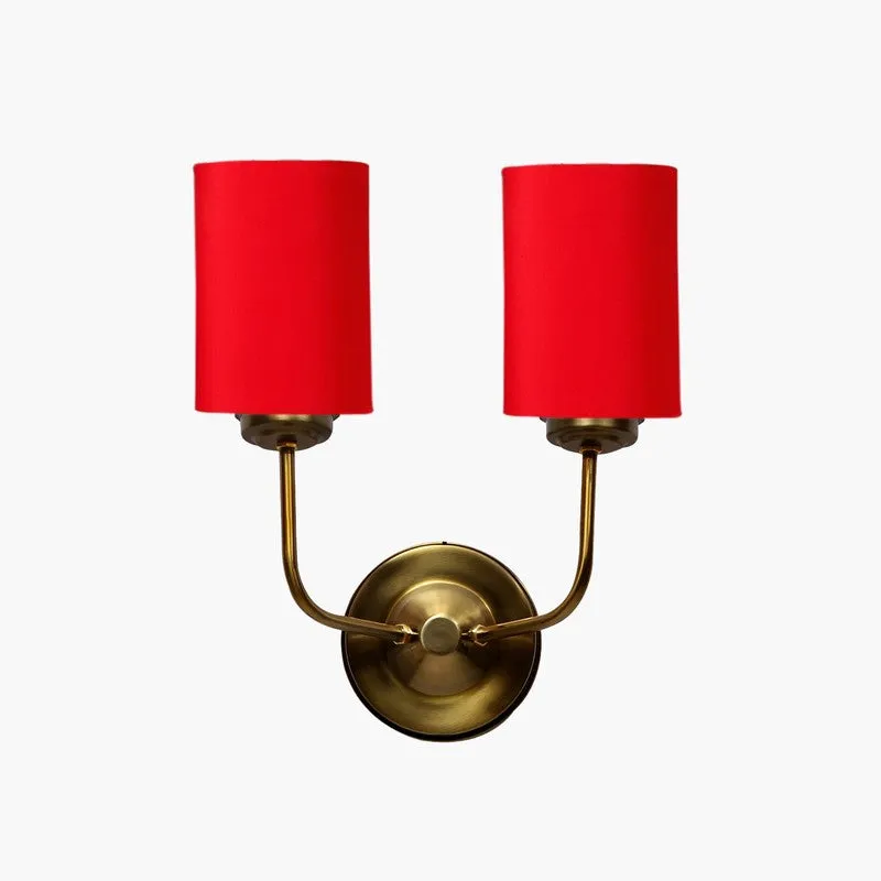 Lumoire Duo Metal Wall Lamp - Gold,Red media 5