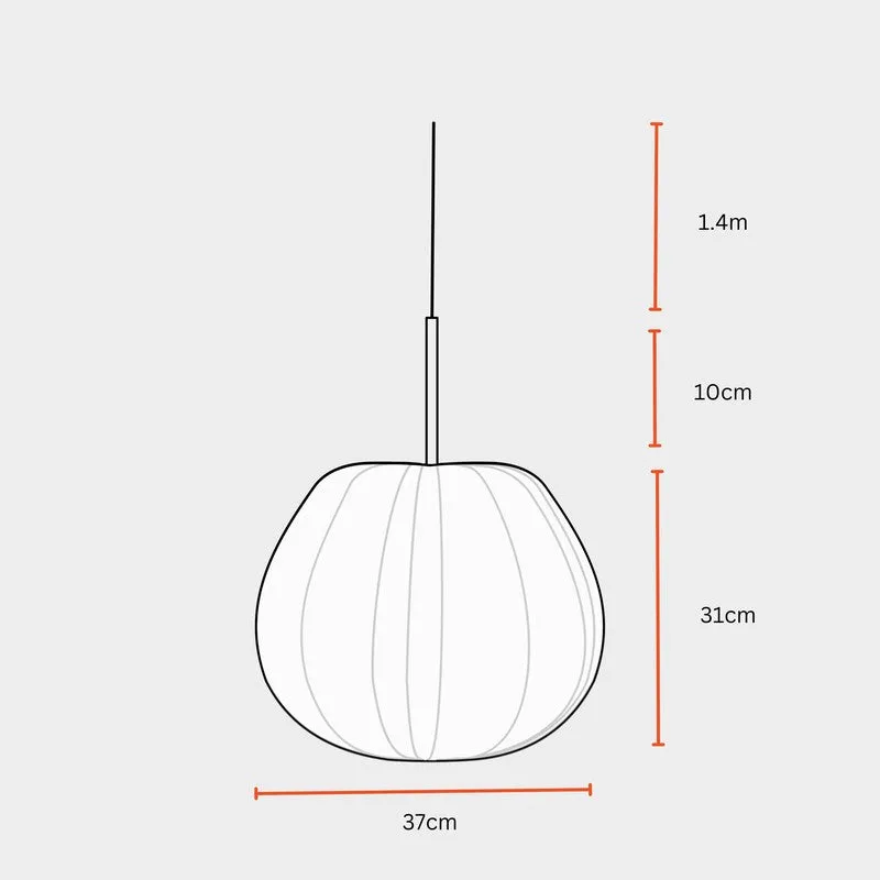 Fig Living Luxe Collection Fabric Ceiling Lamp - White media 14