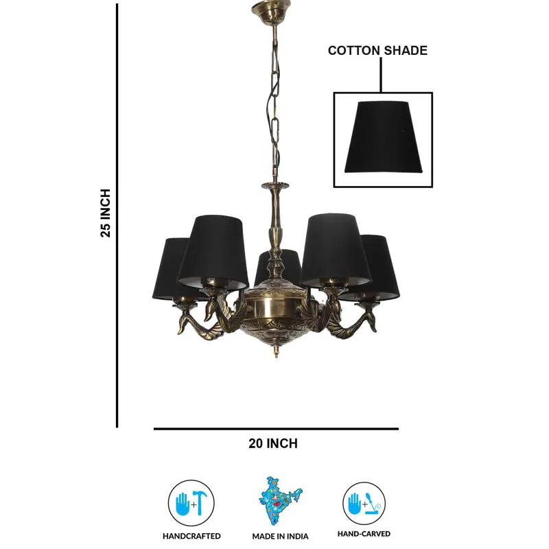 Solstice Conical Golden Antique Ceiling Lamp media 6