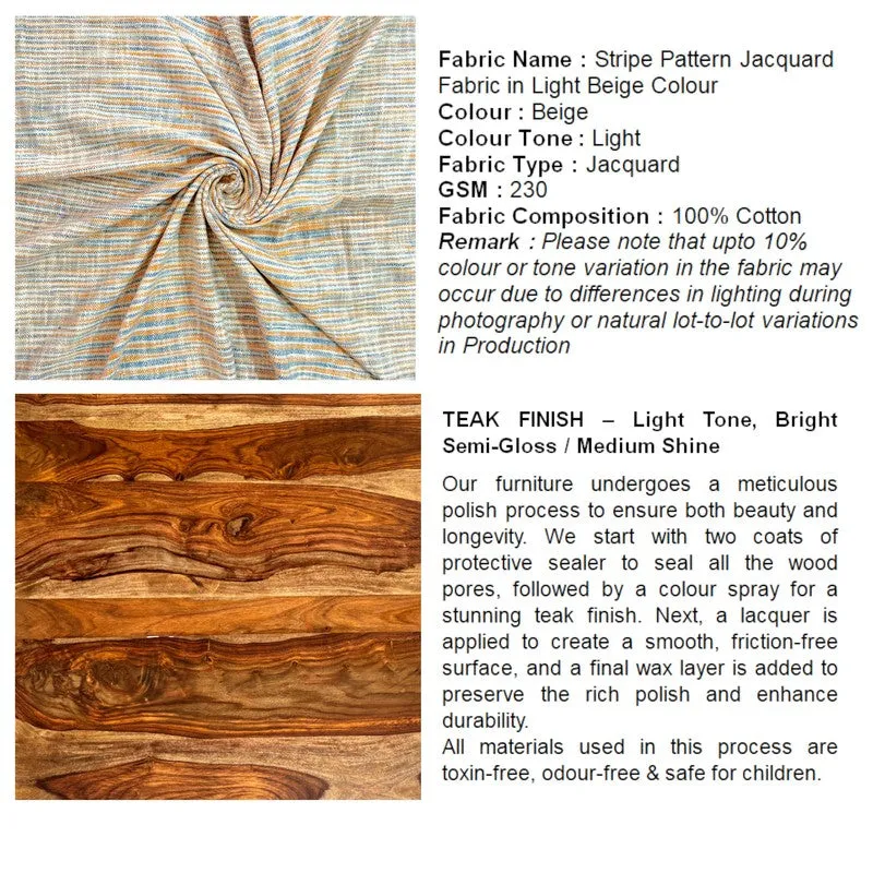 Elvro Sheesham Wooden Bench - Beige media 8