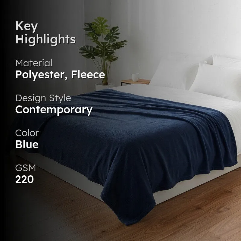 Soft Elite Blanket(Blue) - 220 GSM media 2